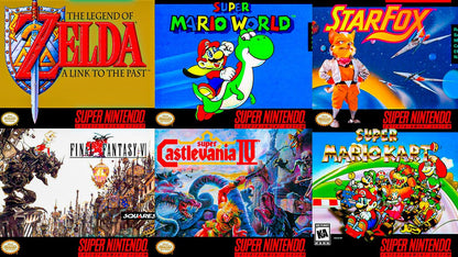 Super Nintendo SNES Classic Games collection - Iconic 16-Bit Titles